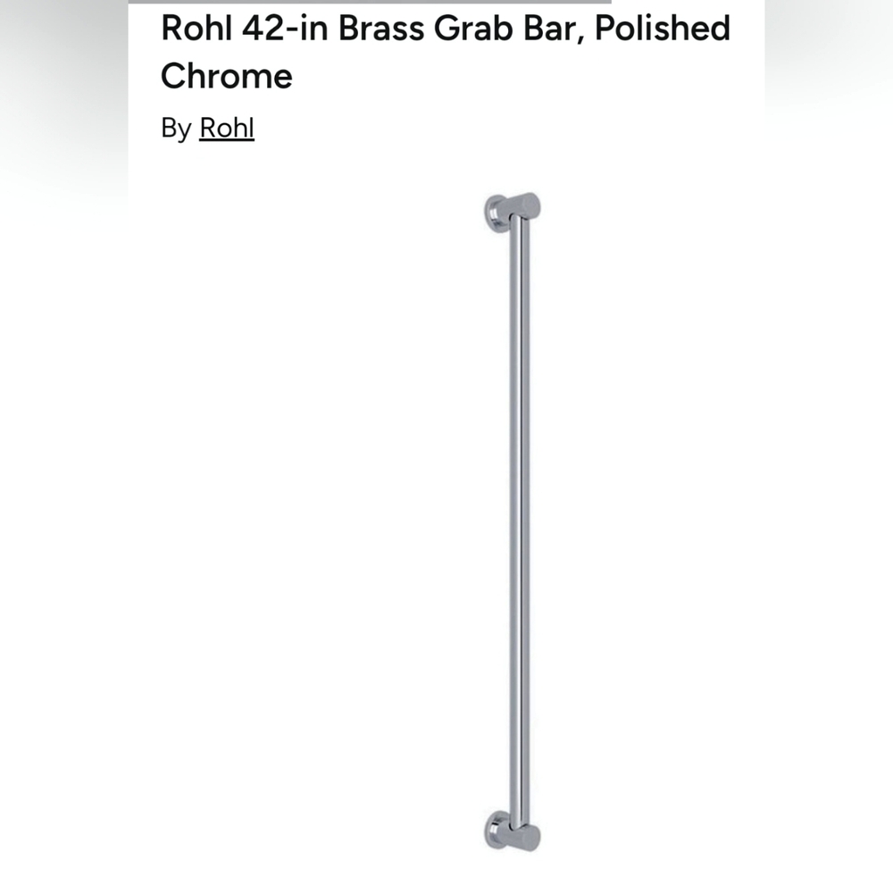 Rohl 1267APC 42" Decorative Grab Bar Polished Chrome